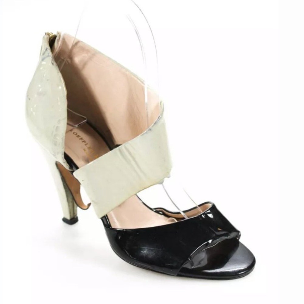 LOEFFLER RANDALL PATENT LEATHER HEELS SIZE 5.5
